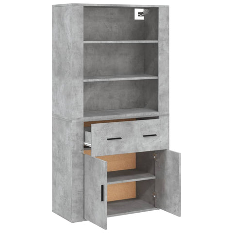 Highboard Betongrau Holzwerkstoff