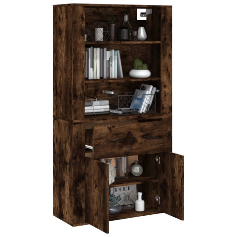 Highboard Räuchereiche Holzwerkstoff