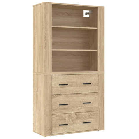 vidaXL Highboard Sonoma-Eiche Holzwerkstoff