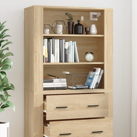 vidaXL Highboard Sonoma-Eiche Holzwerkstoff