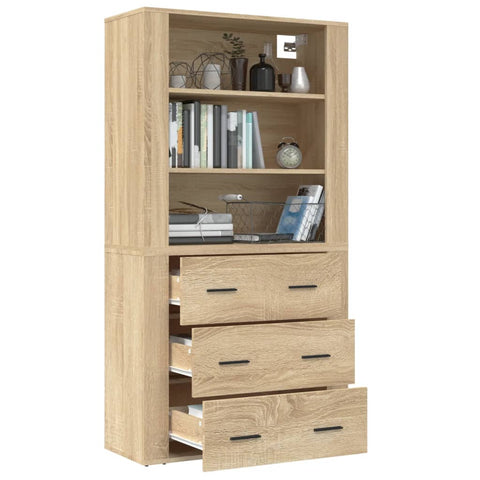 vidaXL Highboard Sonoma-Eiche Holzwerkstoff