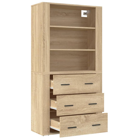 vidaXL Highboard Sonoma-Eiche Holzwerkstoff