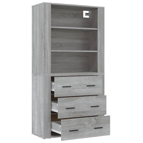 Highboard Grau Sonoma Holzwerkstoff