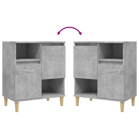 Sideboards 2 Stk. Betongrau 60x35x70 cm Holzwerkstoff