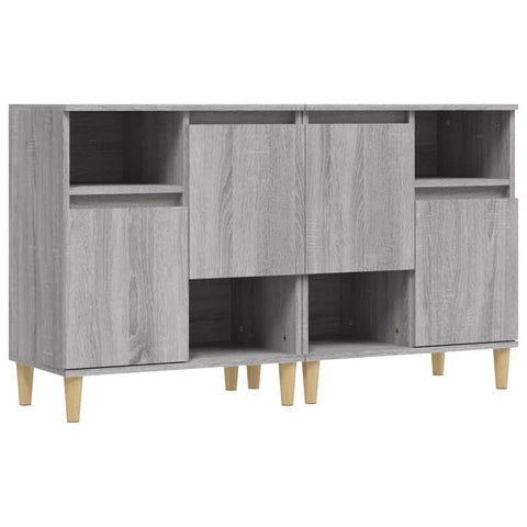 vidaXL Sideboards 2 Stk. Grau Sonoma 60x35x70 cm Holzwerkstoff