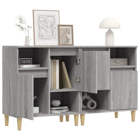 vidaXL Sideboards 2 Stk. Grau Sonoma 60x35x70 cm Holzwerkstoff