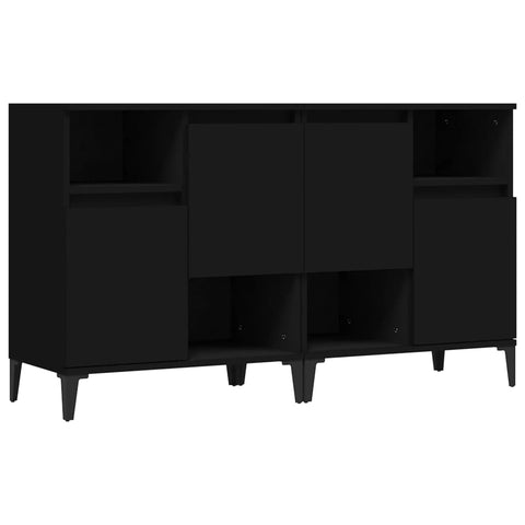 vidaXL Sideboards 2 Stk. Schwarz 60x35x70 cm Holzwerkstoff