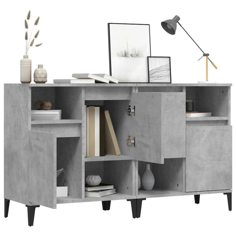 Sideboards 2 Stk. Betongrau 60x35x70 cm Holzwerkstoff