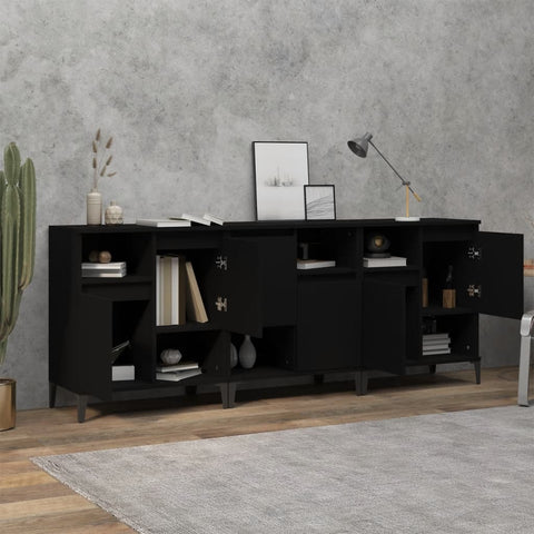 Sideboards 3 Stk. Schwarz 60x35x70 cm Holzwerkstoff