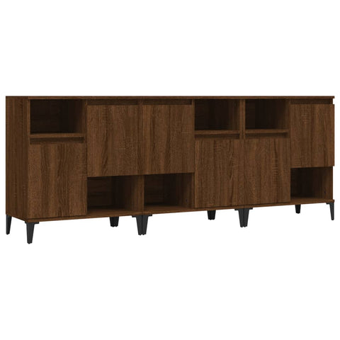 Sideboards 3 Stk. Braun Eichen-Optik 60x35x70 cm Holzwerkstoff