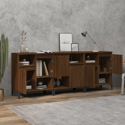 Sideboards 3 Stk. Braun Eichen-Optik 60x35x70 cm Holzwerkstoff