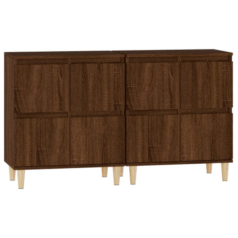 Sideboards 2 Stk. Braun Eichen-Optik 60x35x70 cm Holzwerkstoff