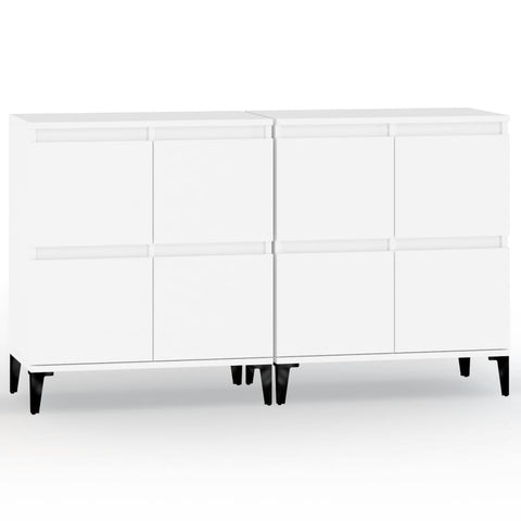 vidaXL Sideboards 2 Stk. Weiß 60x35x70 cm Holzwerkstoff