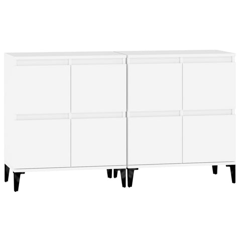 vidaXL Sideboards 2 Stk. Weiß 60x35x70 cm Holzwerkstoff