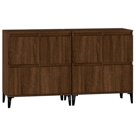 vidaXL Sideboards 2 Stk. Braun Eichen-Optik 60x35x70 cm Holzwerkstoff