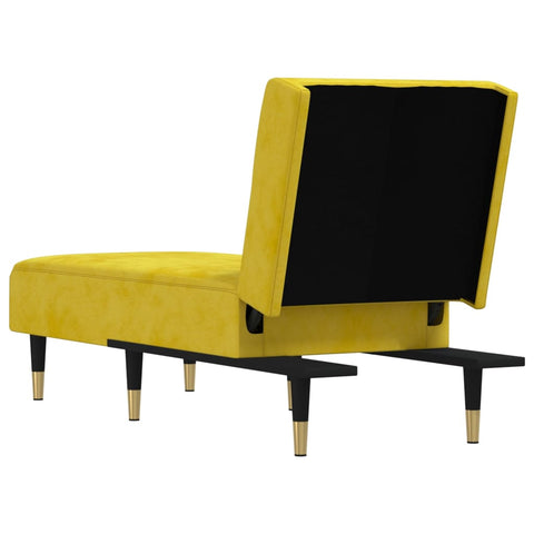 Chaiselongue Gelb Samt