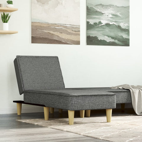 Chaiselongue Dunkelgrau Stoff