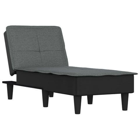 Chaiselongue Dunkelgrau Stoff