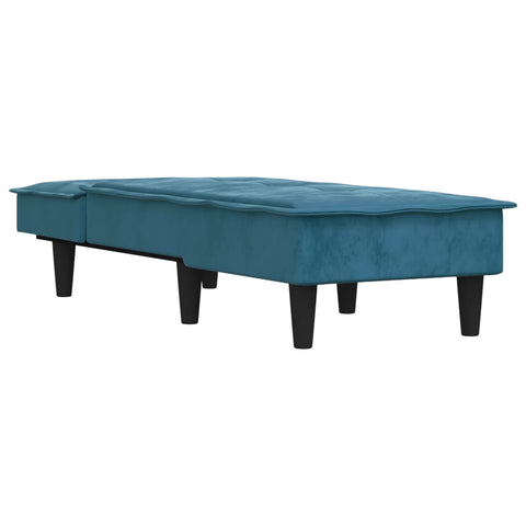 Chaiselongue Blau Samt