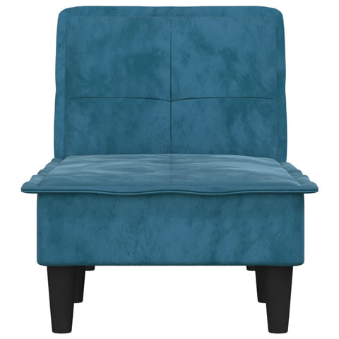 Chaiselongue Blau Samt