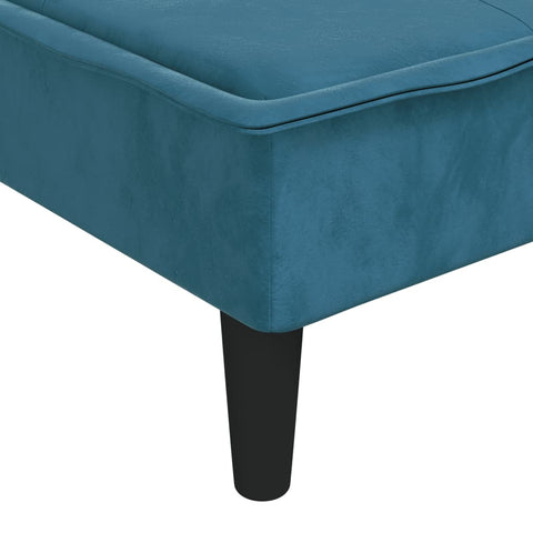 Chaiselongue Blau Samt