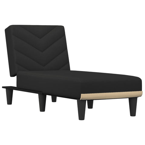 Chaiselongue Schwarz Stoff