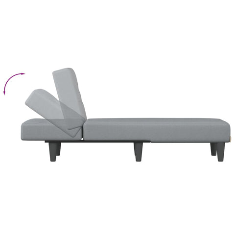 Chaiselongue Hellgrau Stoff