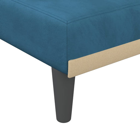 Chaiselongue Blau Samt