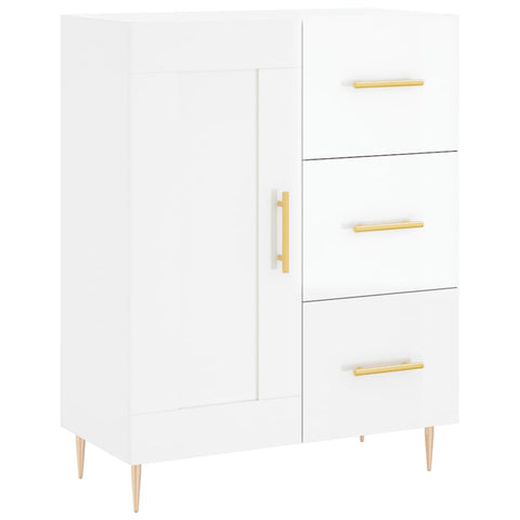 vidaXL Sideboard Hochglanz-Weiß 69,5x34x90 cm Holzwerkstoff