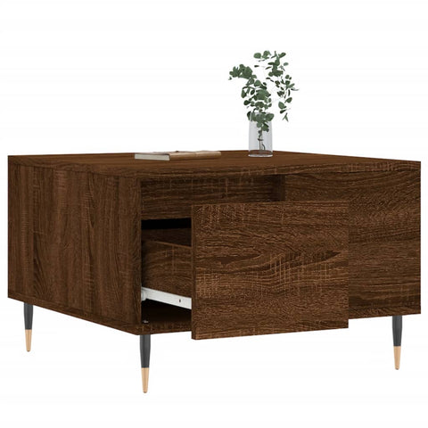 vidaXL Couchtisch Braun Eichen-Optik 55x55x36,5 cm Holzwerkstoff