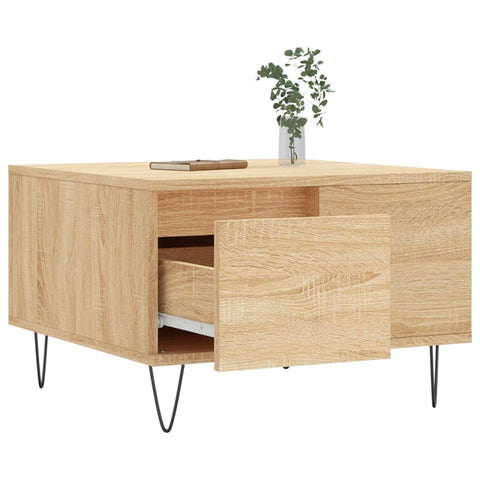 vidaXL Couchtisch Sonoma-Eiche 55x55x36,5 cm Holzwerkstoff