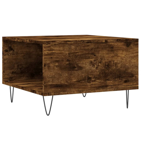 vidaXL Couchtisch Räuchereiche 55x55x36,5 cm Holzwerkstoff