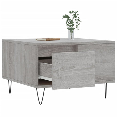 vidaXL Couchtisch Grau Sonoma 55x55x36,5 cm Holzwerkstoff