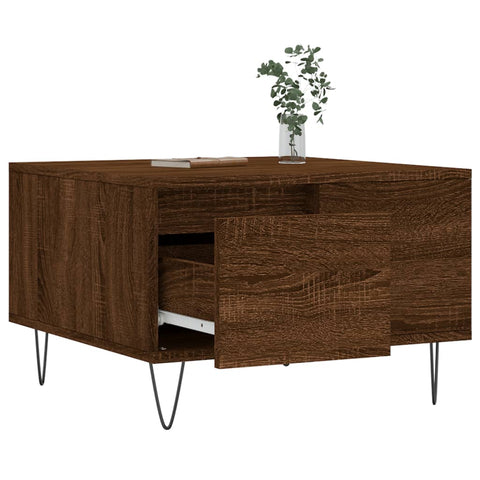 vidaXL Couchtisch Braun Eichen-Optik 55x55x36,5 cm Holzwerkstoff