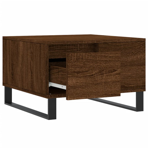 vidaXL Couchtisch Braun Eichen-Optik 55x55x36,5 cm Holzwerkstoff