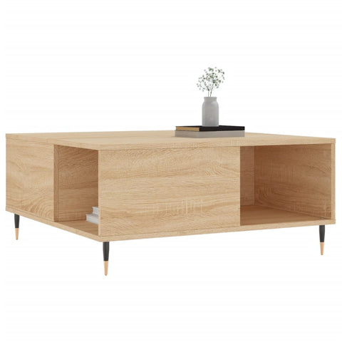 vidaXL Couchtisch Sonoma-Eiche 80x80x36,5 cm Holzwerkstoff