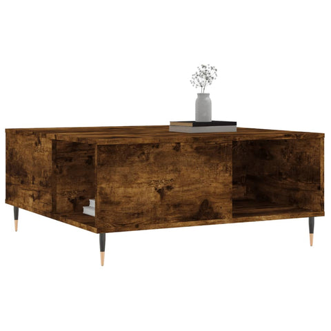 vidaXL Couchtisch Räuchereiche 80x80x36,5 cm Holzwerkstoff