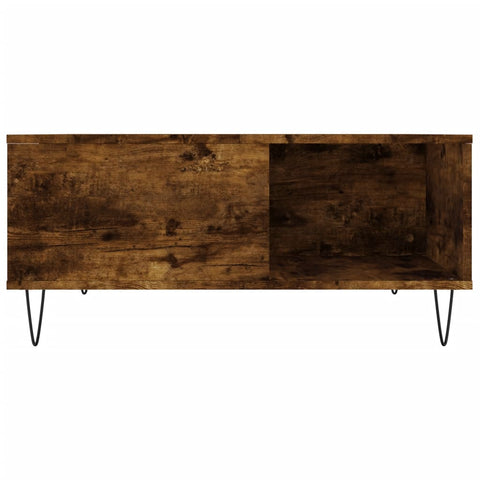 vidaXL Couchtisch Räuchereiche 80x80x36,5 cm Holzwerkstoff