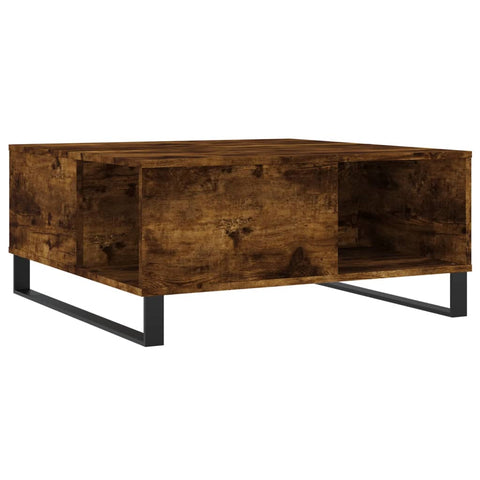 vidaXL Couchtisch Räuchereiche 80x80x36,5 cm Holzwerkstoff