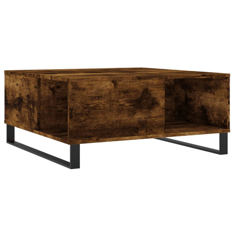 vidaXL Couchtisch Räuchereiche 80x80x36,5 cm Holzwerkstoff