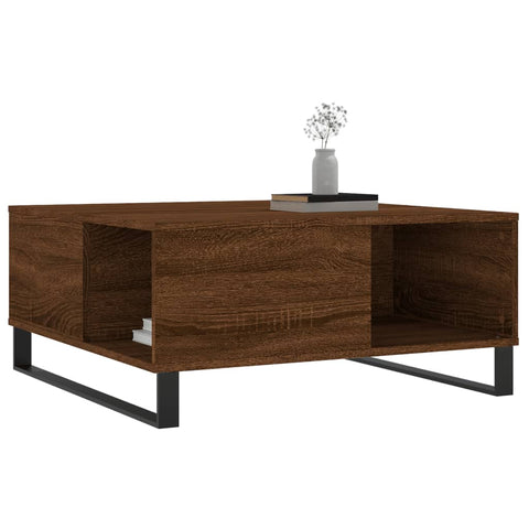 vidaXL Couchtisch Braun Eichen-Optik 80x80x36,5 cm Holzwerkstoff