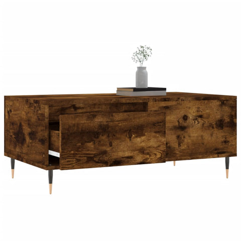 vidaXL Couchtisch Räuchereiche 90x50x36,5 cm Holzwerkstoff