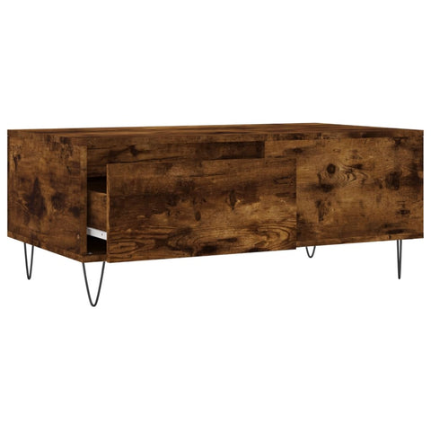 vidaXL Couchtisch Räuchereiche 90x50x36,5 cm Holzwerkstoff