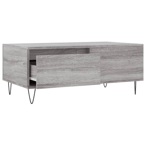 vidaXL Couchtisch Grau Sonoma 90x50x36,5 cm Holzwerkstoff