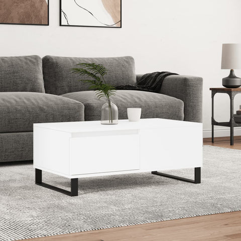 vidaXL Couchtisch Weiß 90x50x36,5 cm Holzwerkstoff