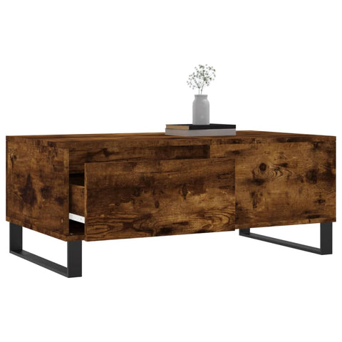 vidaXL Couchtisch Räuchereiche 90x50x36,5 cm Holzwerkstoff