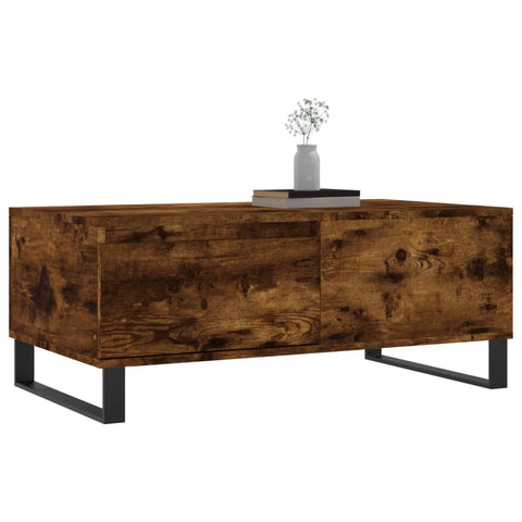 vidaXL Couchtisch Räuchereiche 90x50x36,5 cm Holzwerkstoff