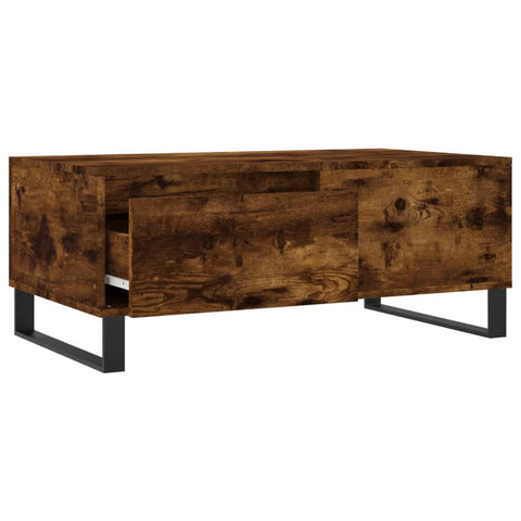 vidaXL Couchtisch Räuchereiche 90x50x36,5 cm Holzwerkstoff