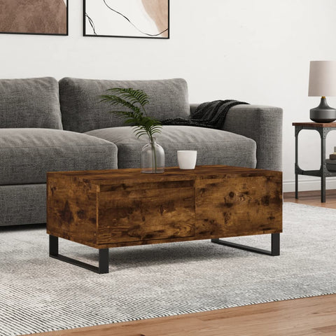 vidaXL Couchtisch Räuchereiche 90x50x36,5 cm Holzwerkstoff