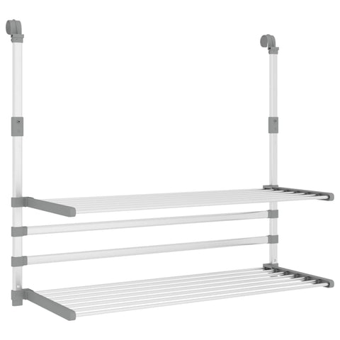 Wäschetrockner für Balkon 89x25x(60-95) cm Aluminium